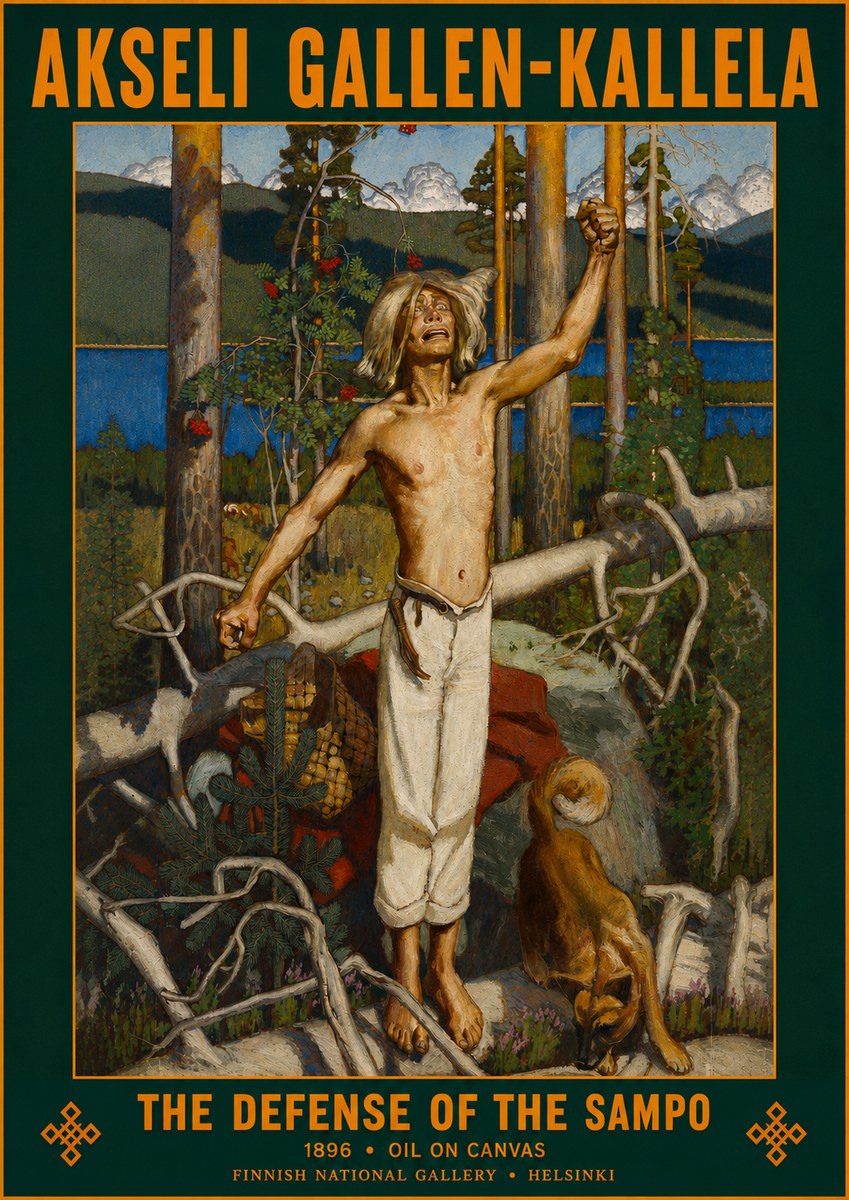 Akseli Gallen-Kallela The Defense of the Sampo No2 - Poster