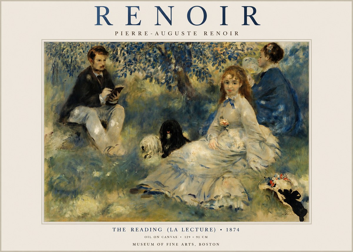 Renoir The Reading (La Lecture) No2 - Poster