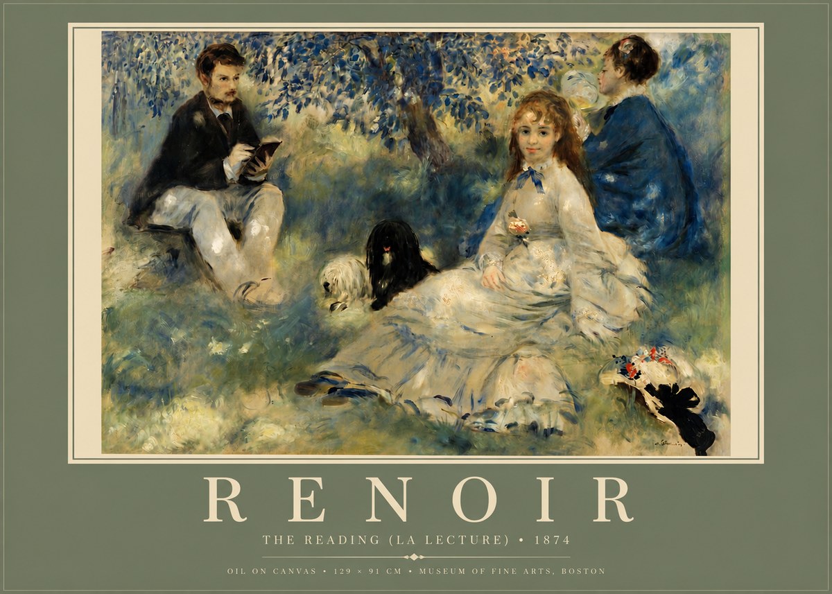 Renoir The Reading (La Lecture) No3 - Poster
