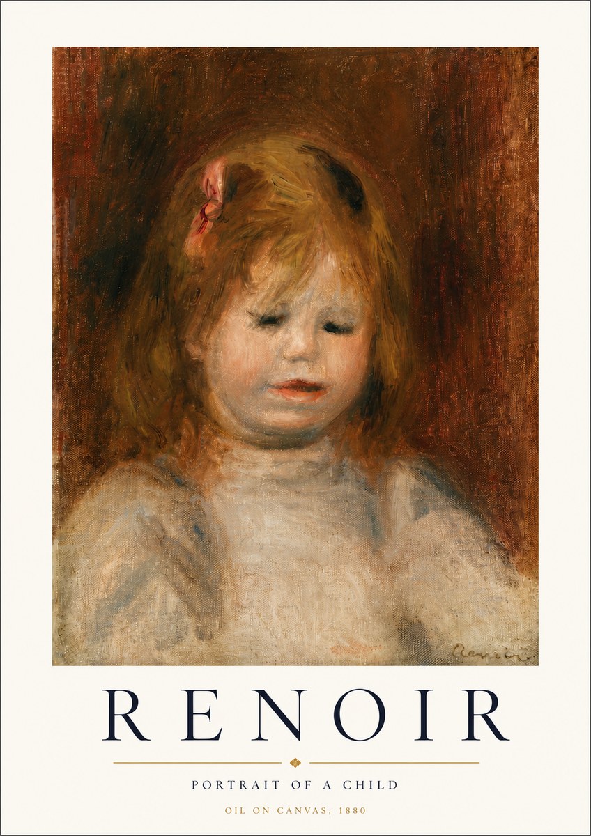 Renoir Portrait of a Child I No3 - Poster