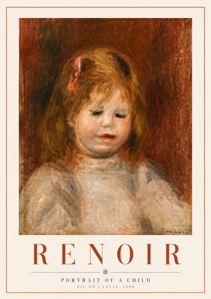 Renoir Portrait of a Child I No5 - Poster