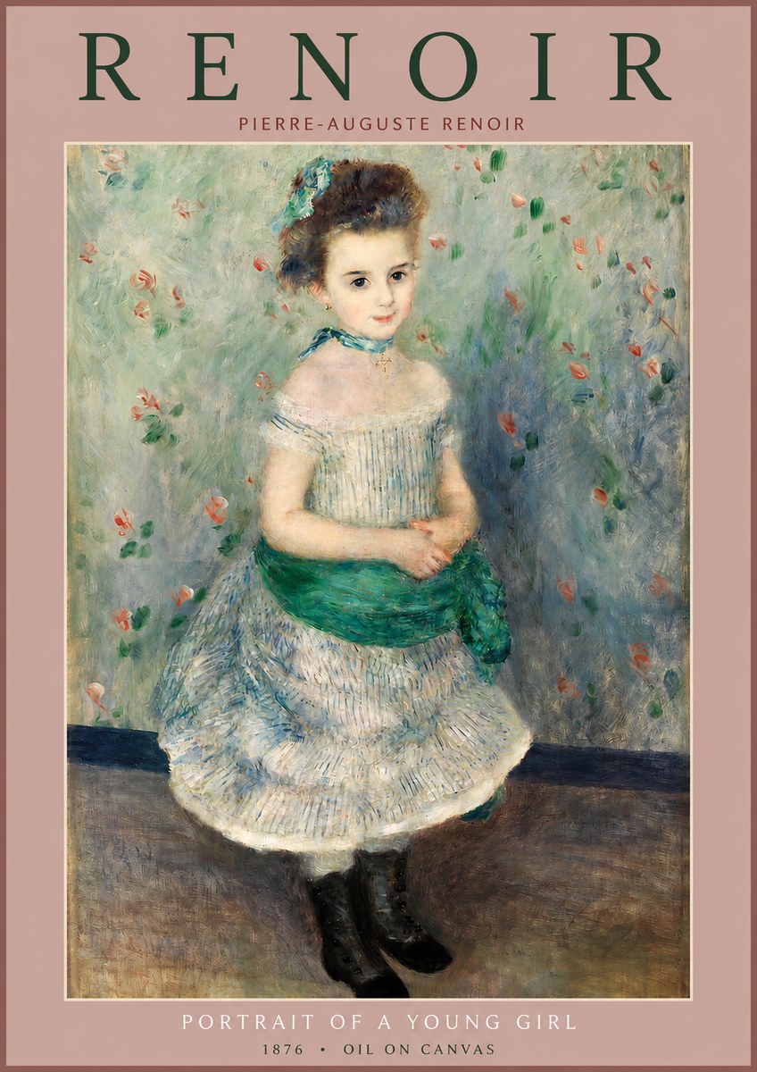 Renoir Portrait of a Young Girl I No2 - Poster