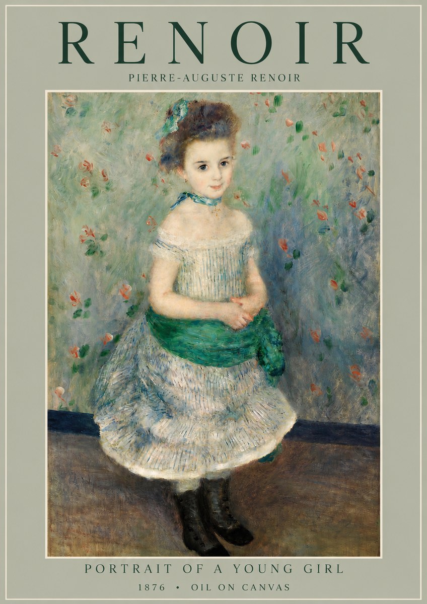 Renoir Portrait of a Young Girl I No4 - Poster