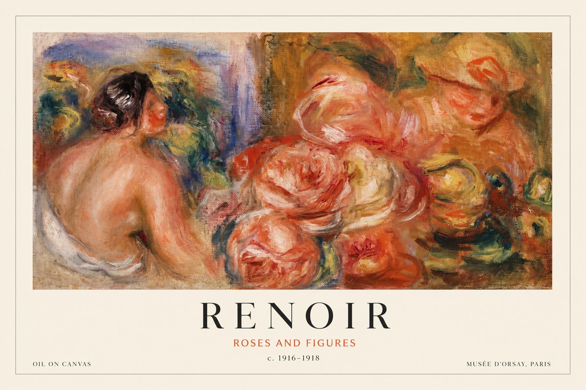 Renoir Roses and Figures No1 - Poster