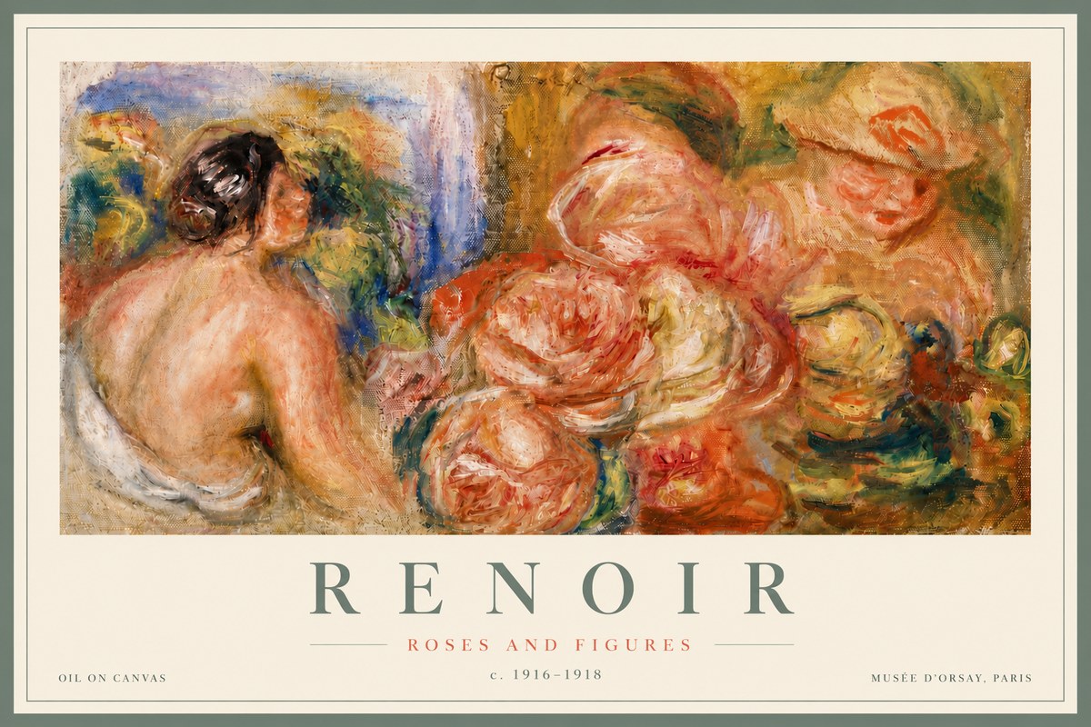 Renoir Roses and Figures No6 - Poster