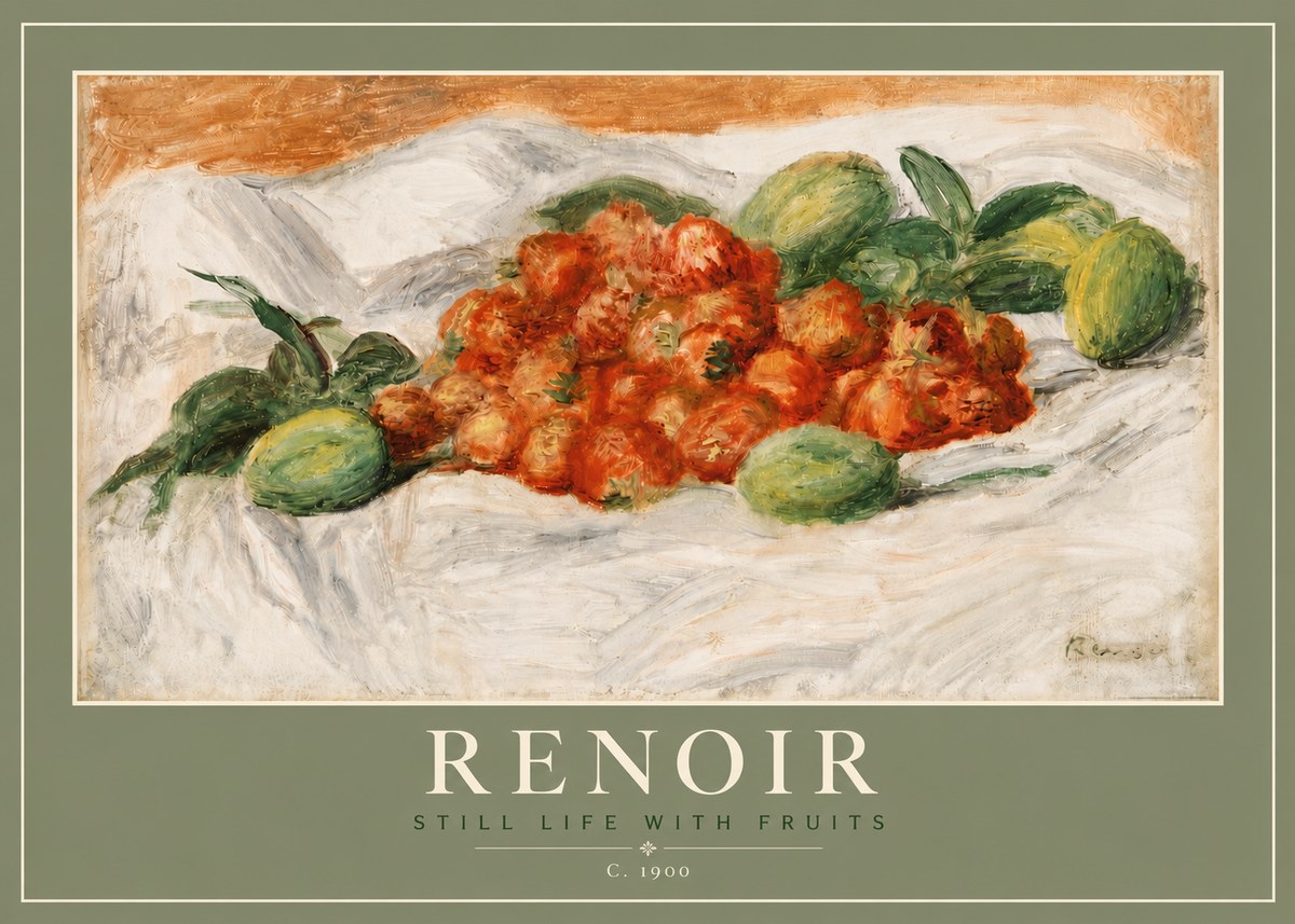 Renoir Still Life with Fruits No4 - Poster