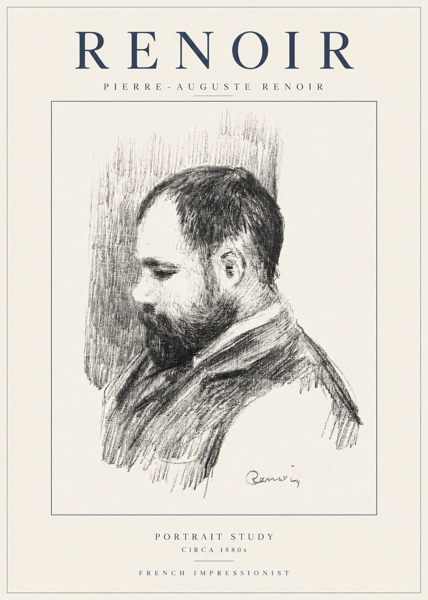 Renoir Portrait Study I No4 - Poster