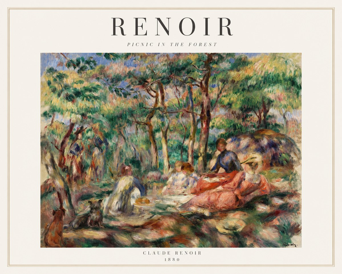 Renoir Picnic in the Forest No1 - Poster