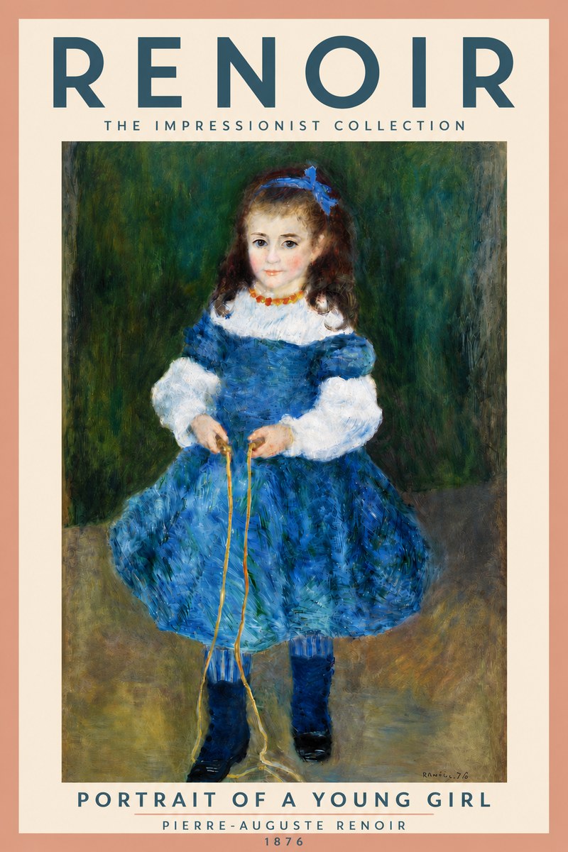 Renoir Portrait of a Young Girl III No4 - Poster