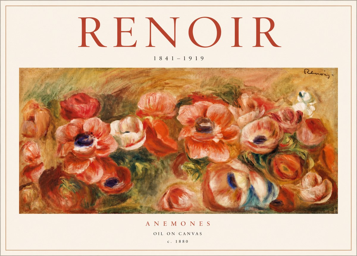 Renoir Anemones No2 - Poster