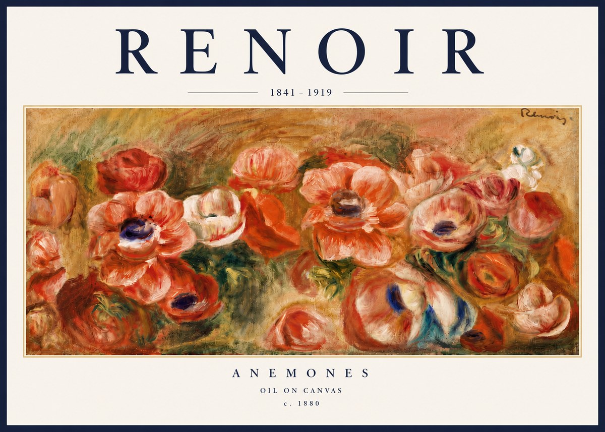 Renoir Anemones No6 - Poster