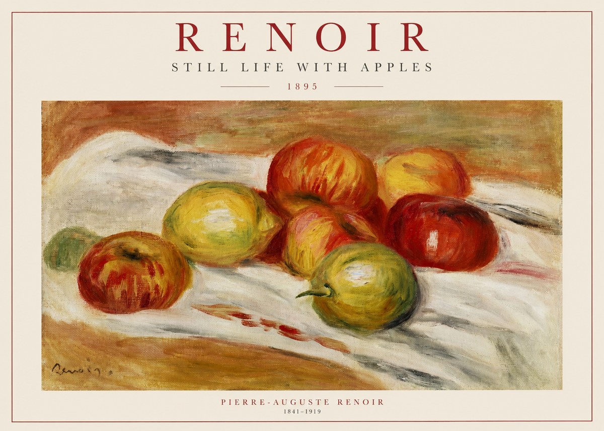 Renoir Still Life with Apples No1 - Poster