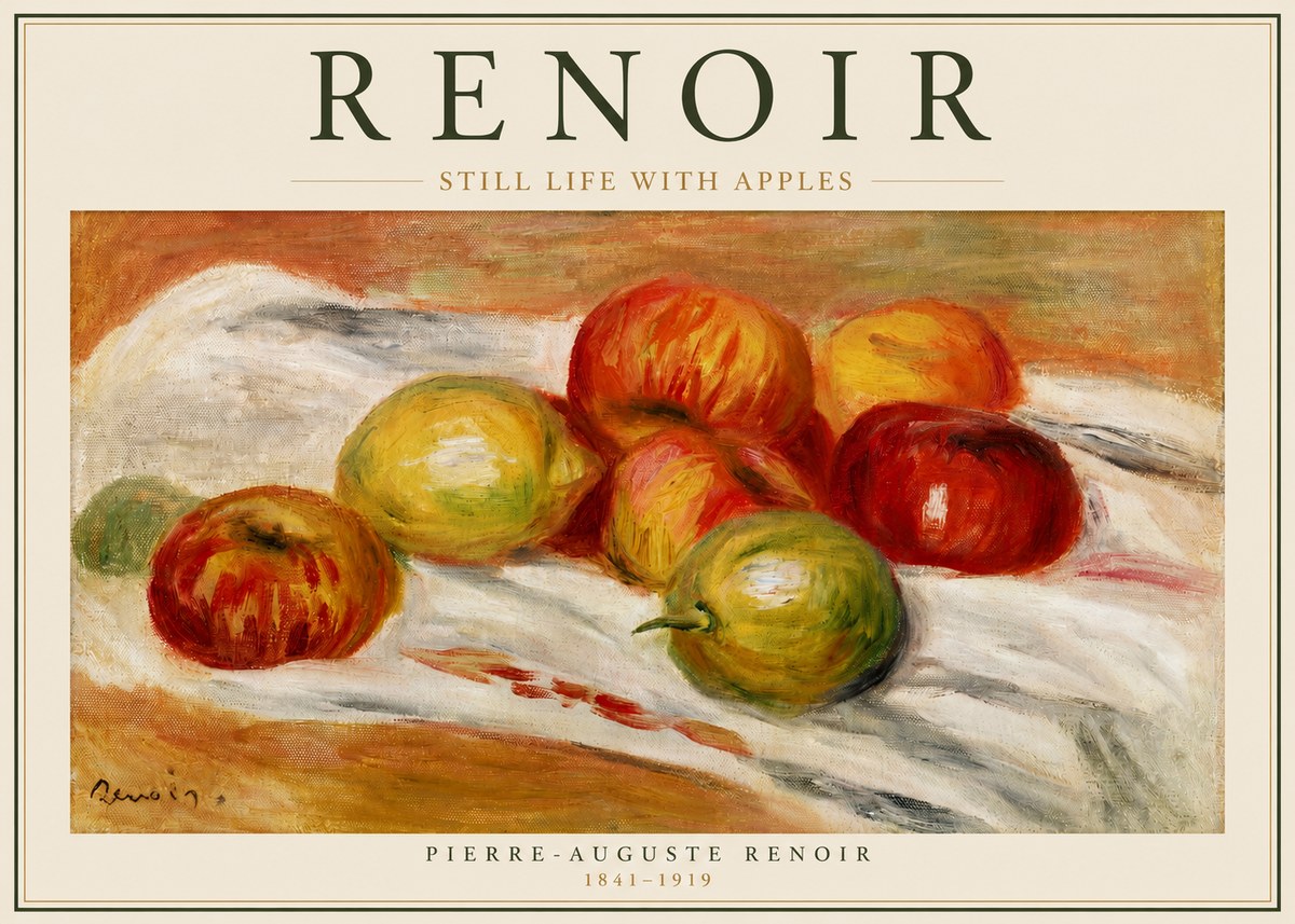 Renoir Still Life with Apples No2 - Poster