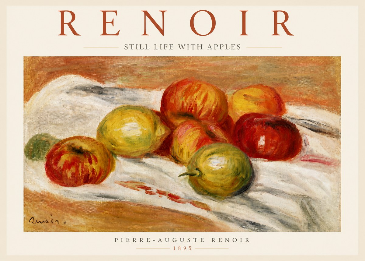 Renoir Still Life with Apples No3 - Poster