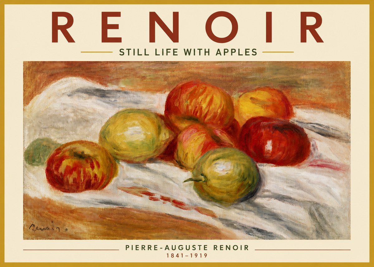 Renoir Still Life with Apples No5 - Poster