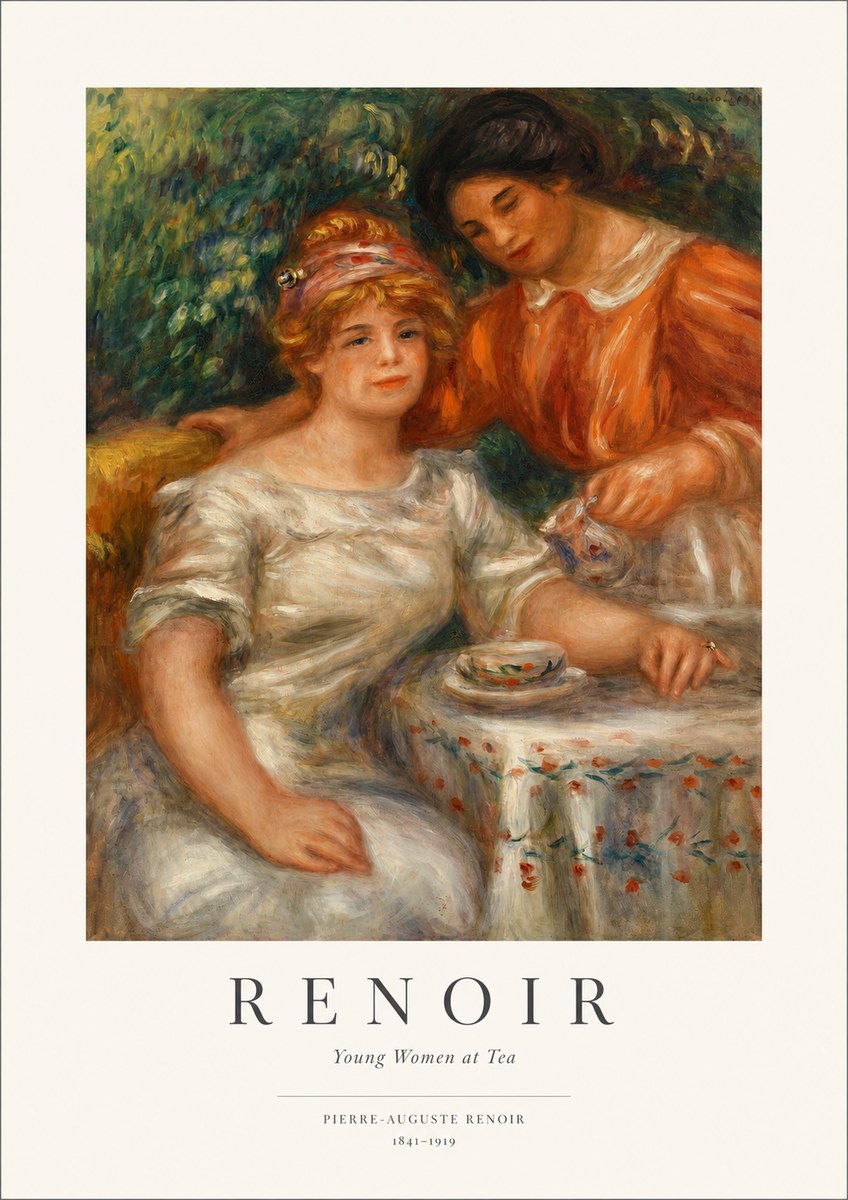 Renoir Young Women at Tea No1 - Poster