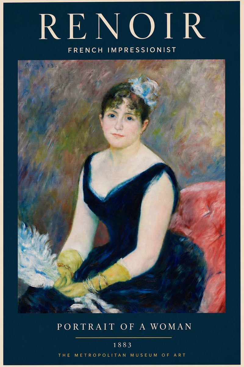Renoir Portrait of a Woman No4 - Poster