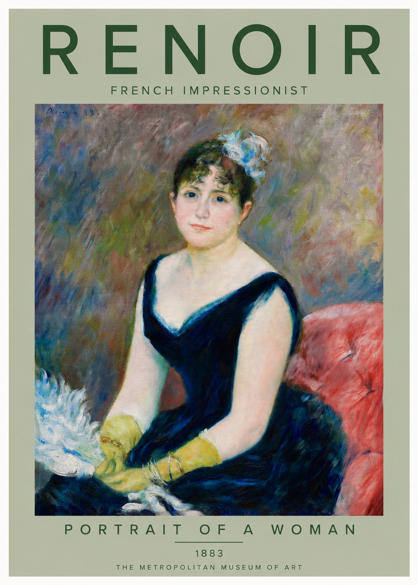 Renoir Portrait of a Woman No6 - Poster
