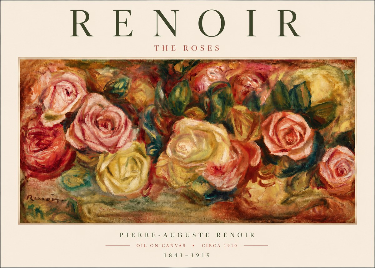 Renoir The Roses No4 - Poster