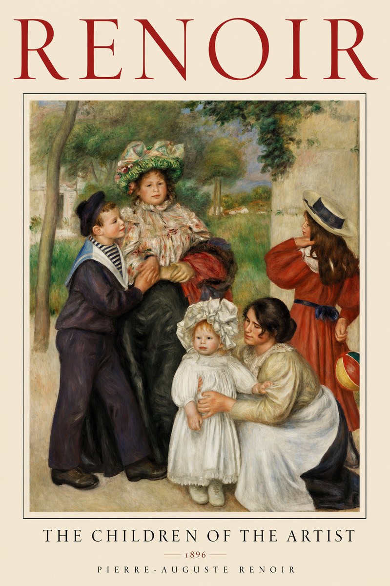 Renoir The Children of the Artist No1 - Poster