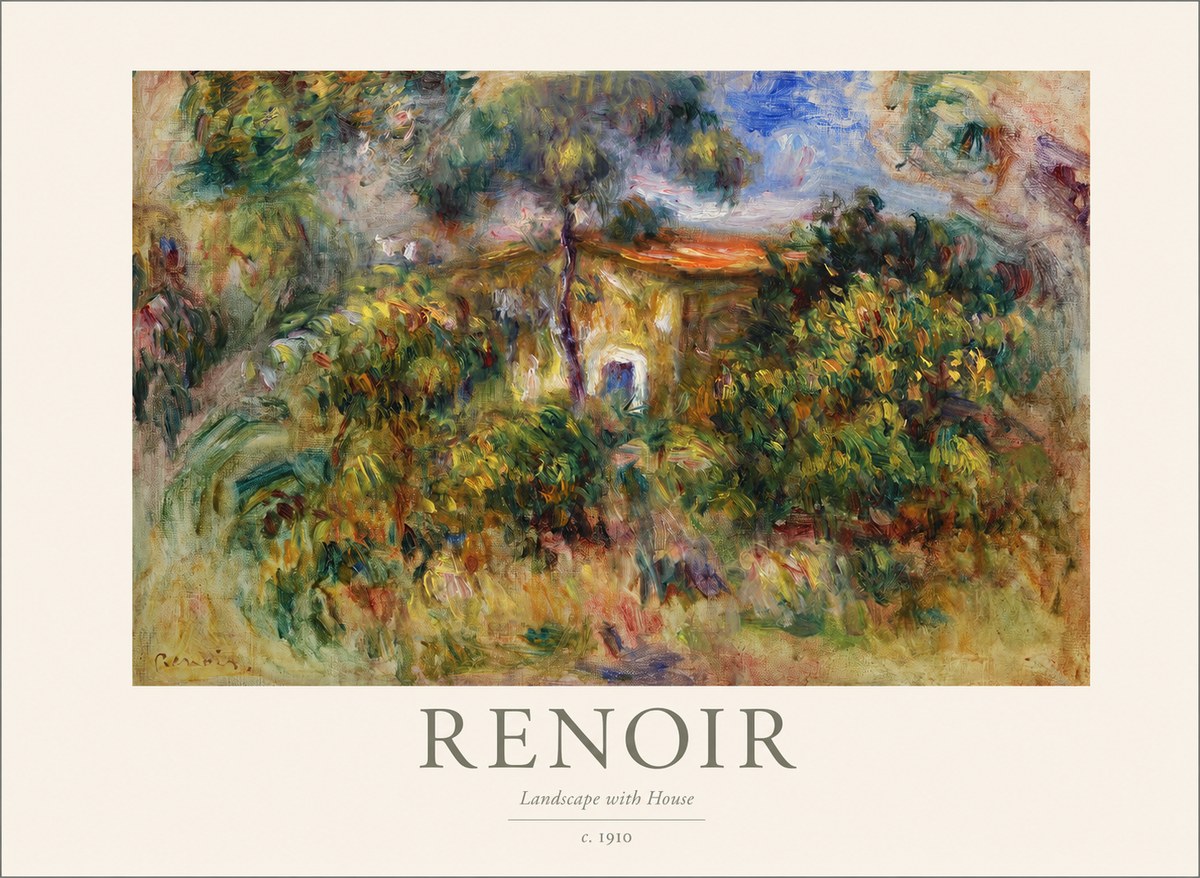 Renoir Landscape with House I No1 - Poster