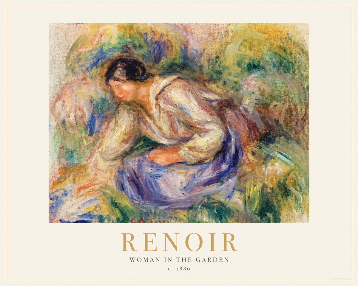 Renoir Woman in the Garden No1 - Poster