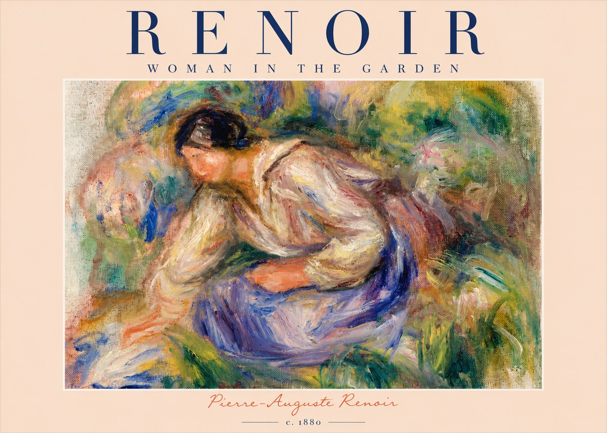 Renoir Woman in the Garden No4 - Poster