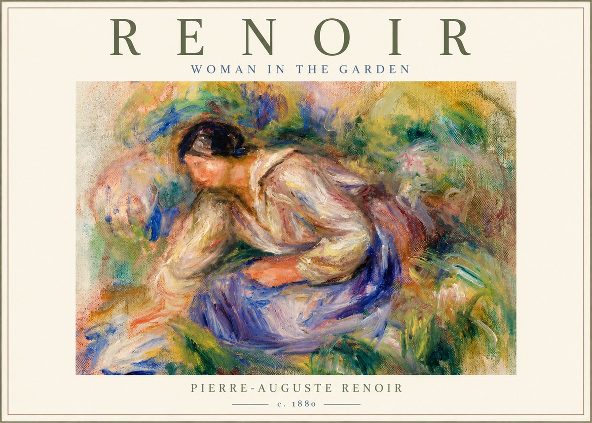 Renoir Woman in the Garden No5 - Poster