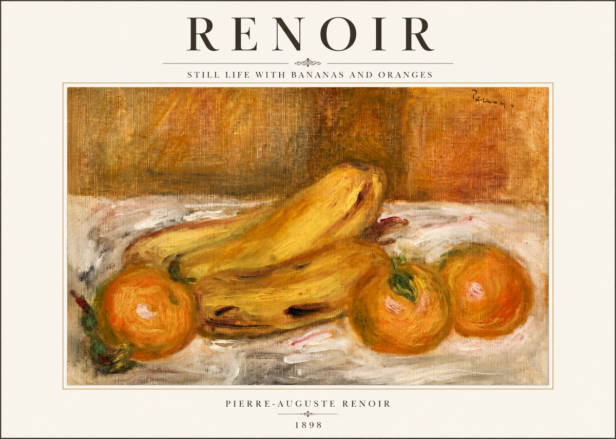 Renoir Still Life with Bananas and Oranges No3 - Poster