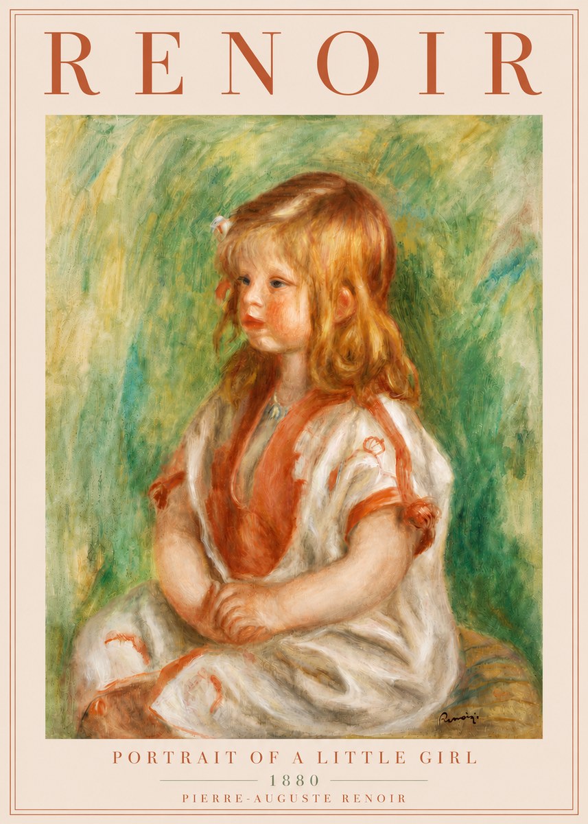Renoir Portrait of a Little Girl No4 - Poster