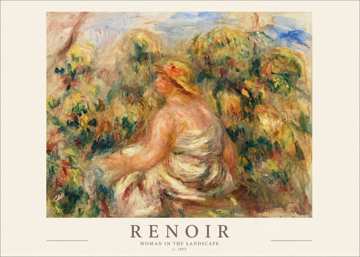 Renoir Woman in a Garden (Study) No2 - Poster