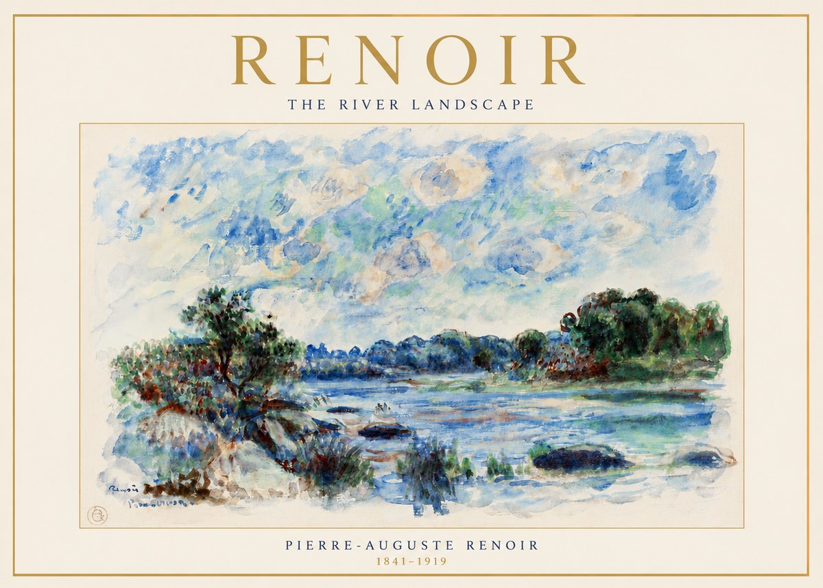 Renoir The River Landscape No4 - Poster
