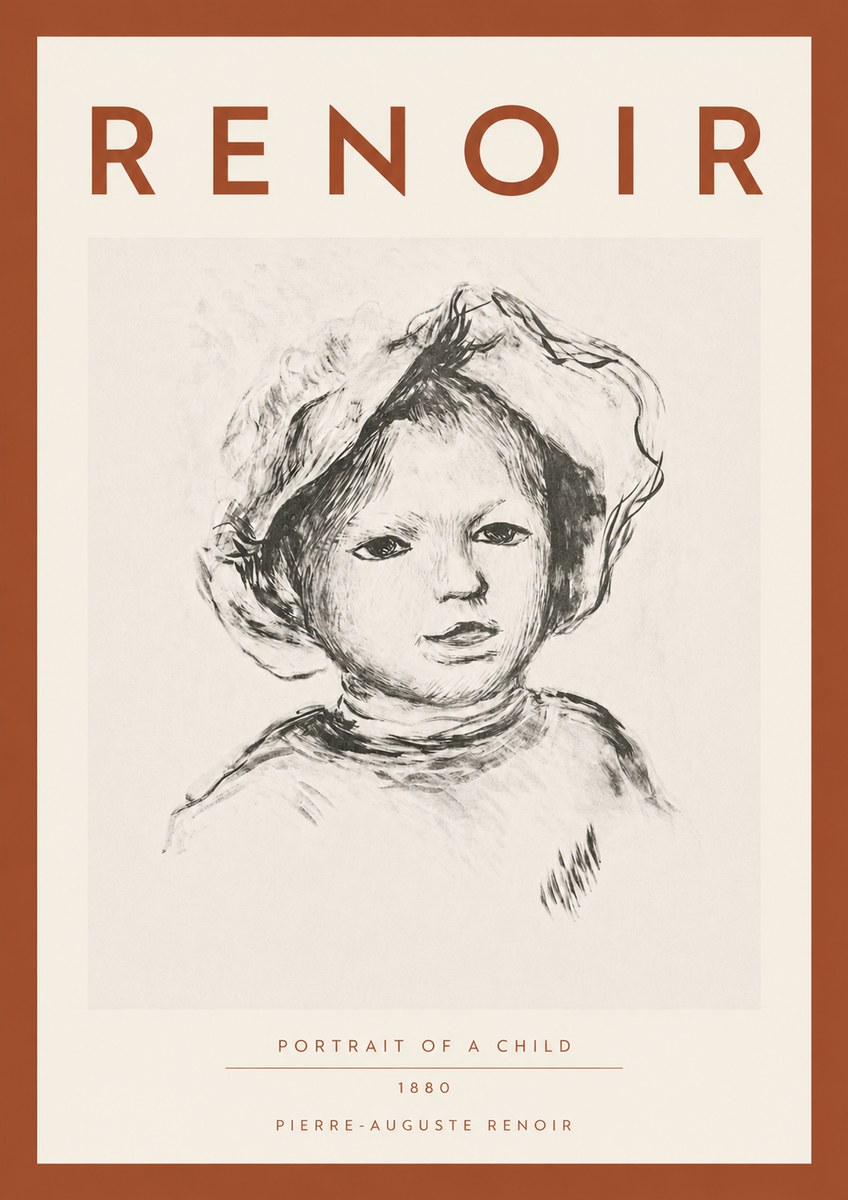 Renoir Portrait of a Child II No4 - Poster