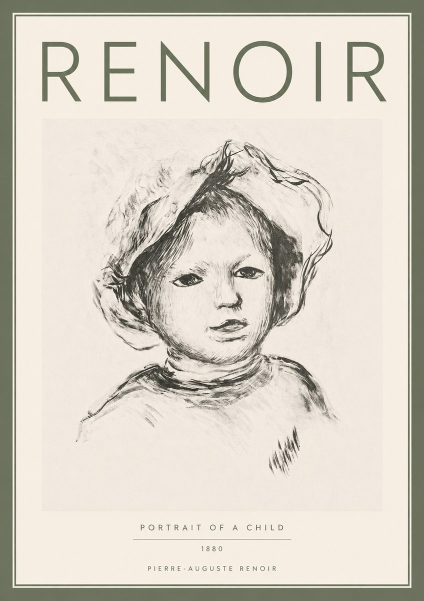 Renoir Portrait of a Child II No5 - Poster
