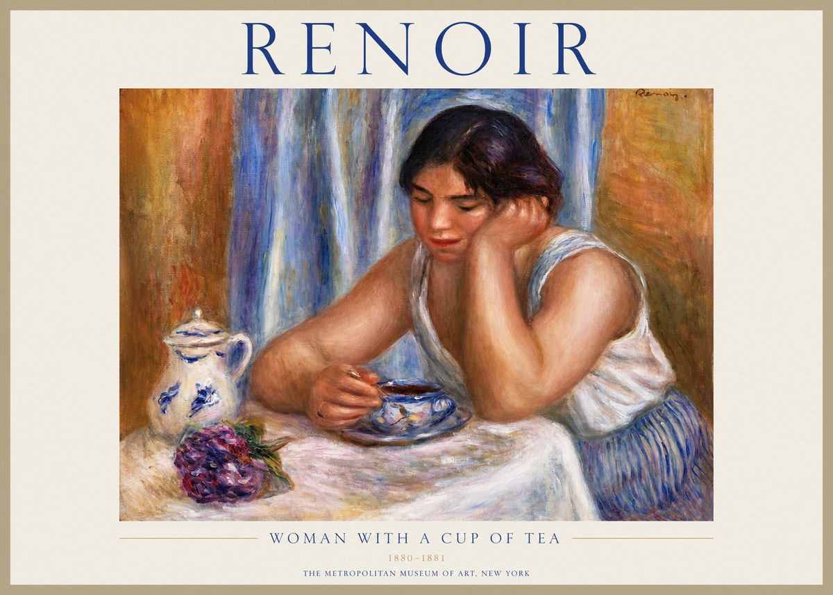 Renoir Woman with a Cup of Tea No1 - Poster