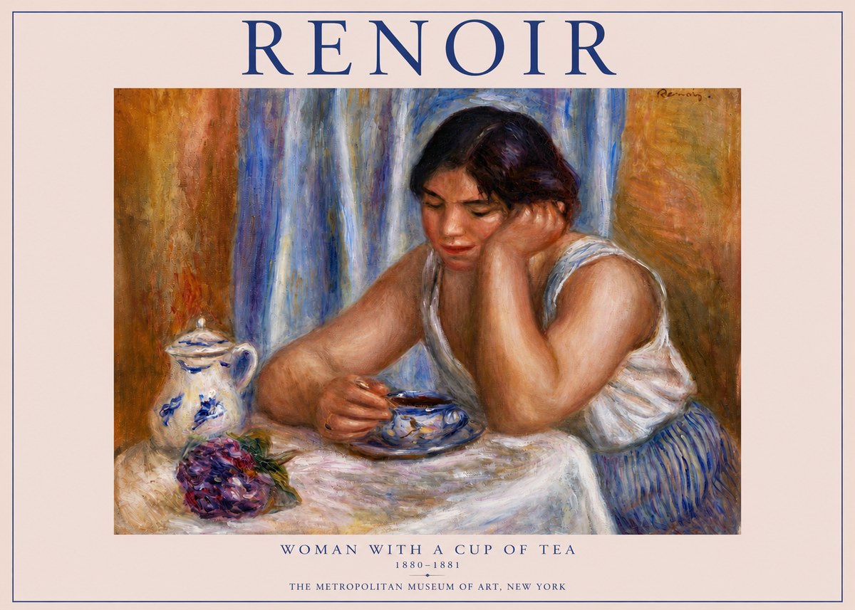 Renoir Woman with a Cup of Tea No3 - Poster