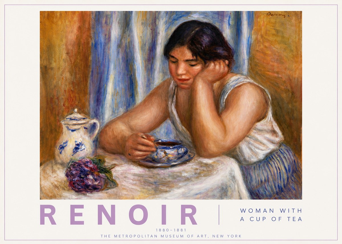 Renoir Woman with a Cup of Tea No5 - Poster