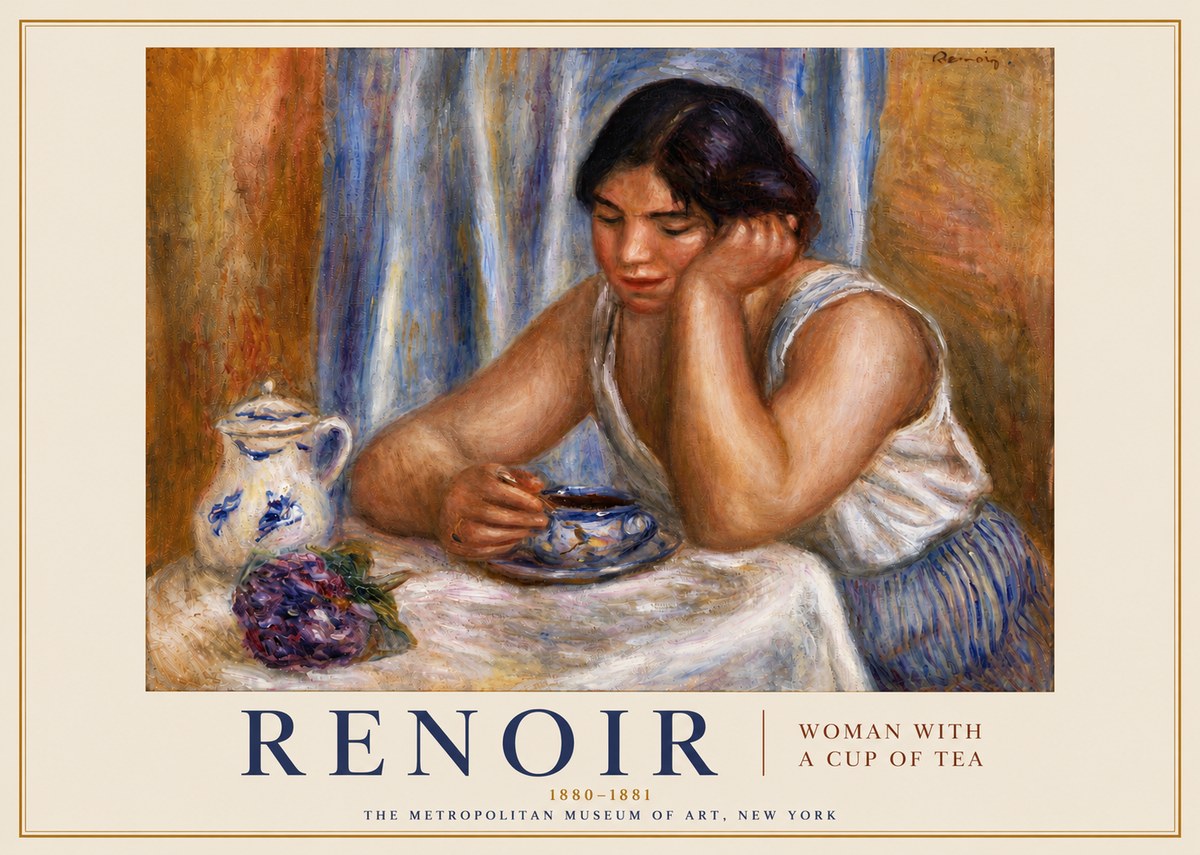 Renoir Woman with a Cup of Tea No6 - Poster