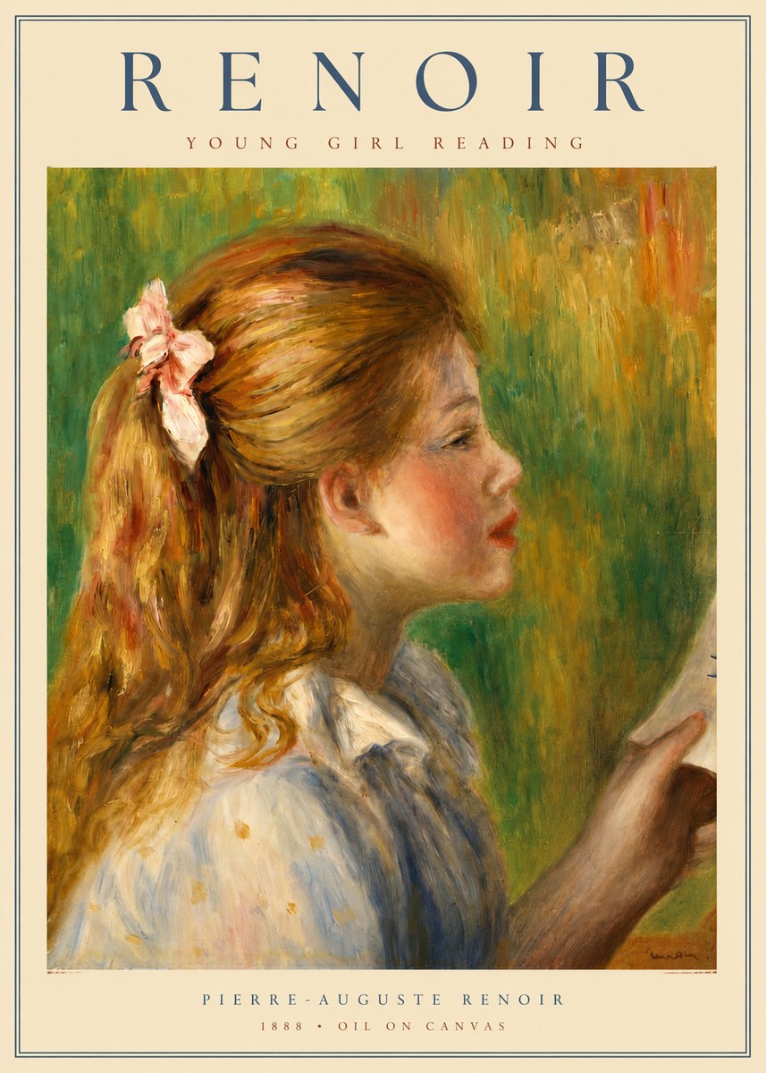 Renoir Young Girl Reading II No2 - Poster