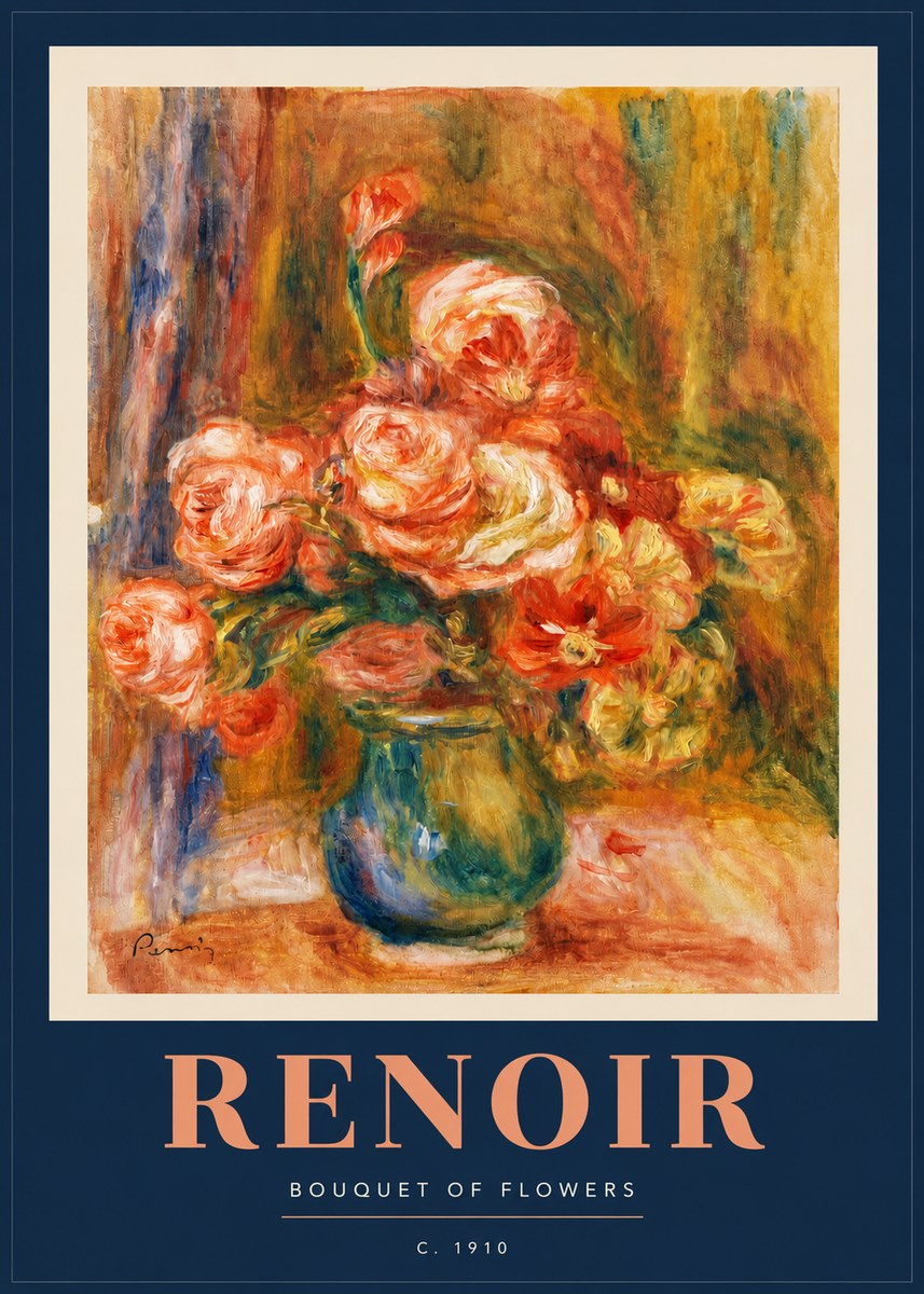 Renoir Bouquet of Flowers II No2 - Poster