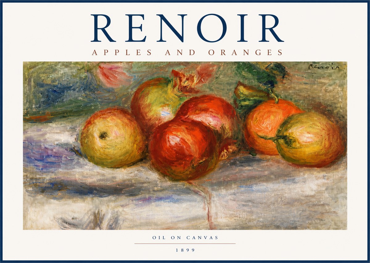 Renoir Apples and Oranges No3 - Poster