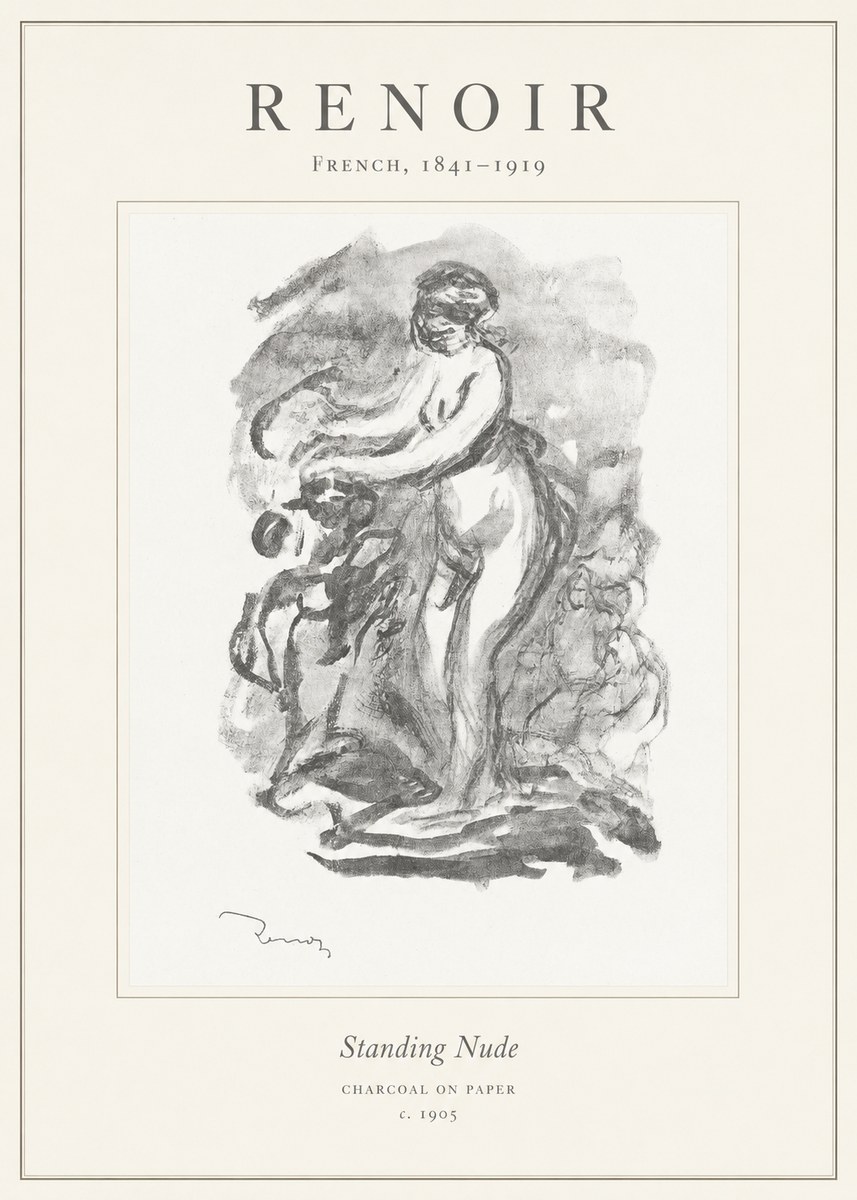 Renoir Standing Nude No1 - Poster