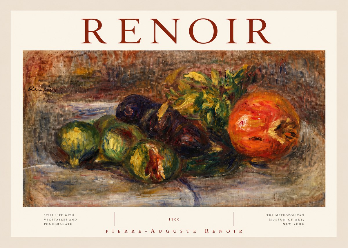 Renoir Still Life with Fruits and Vegetables No3 - Poster