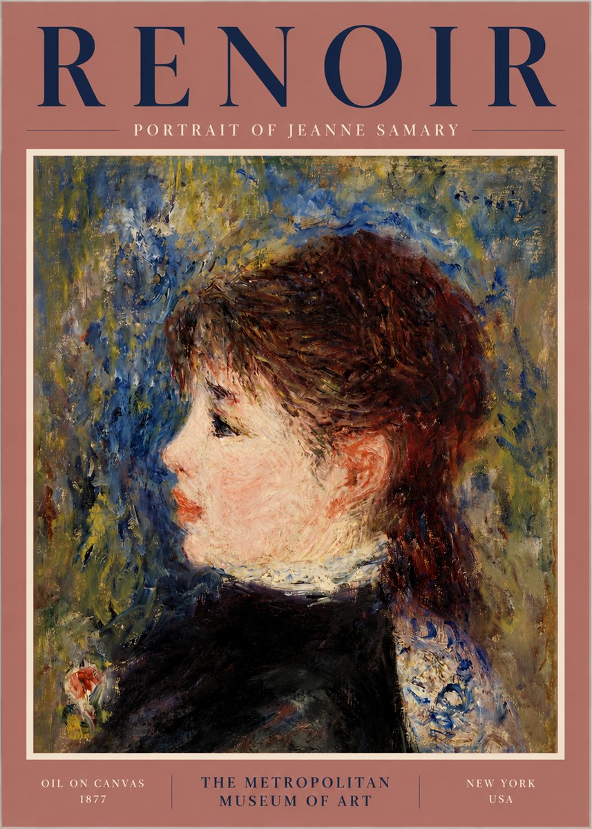 Renoir Portrait of a Young Woman II No4 - Poster
