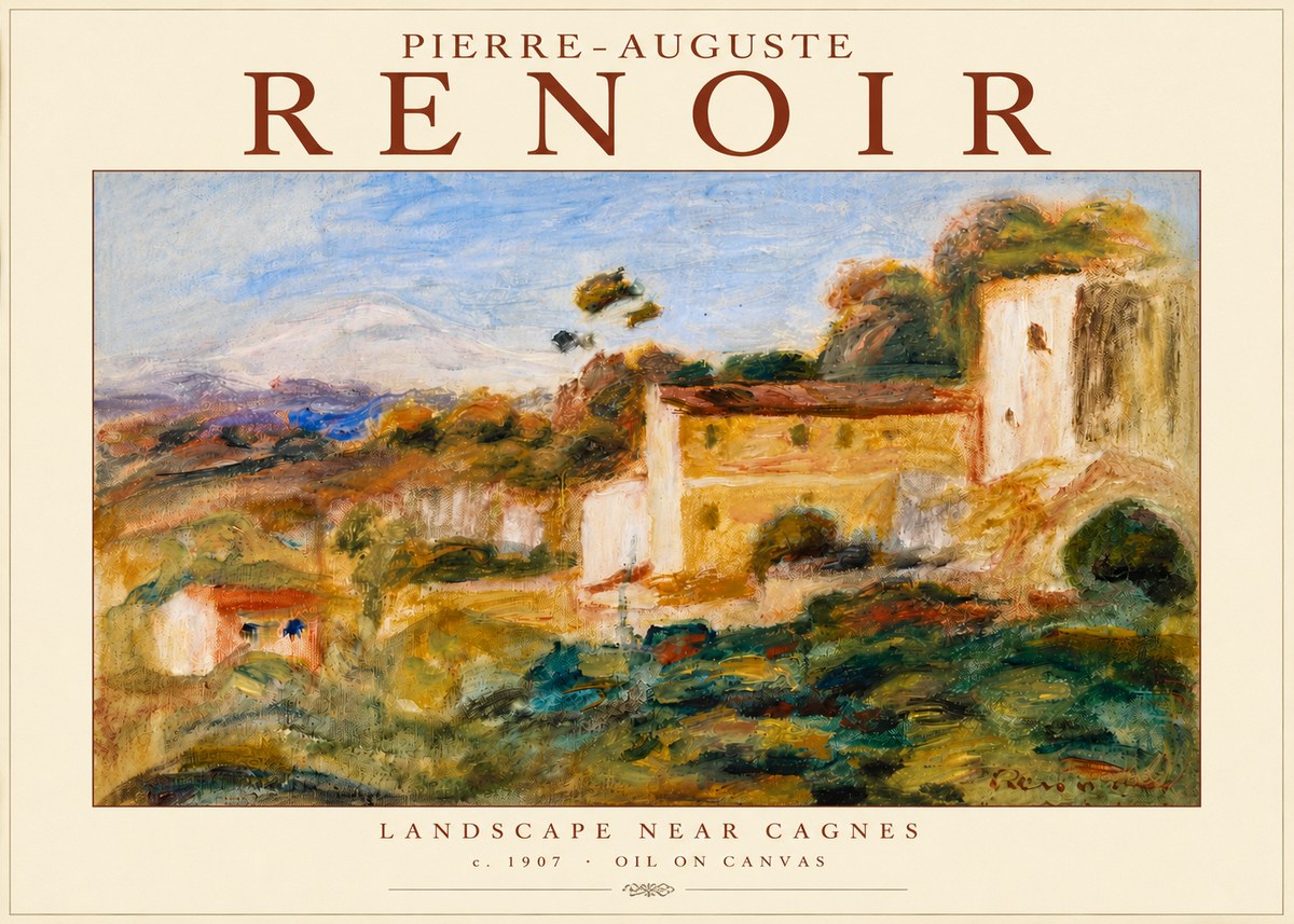 Renoir Landscape Near Cagnes No5 - Poster