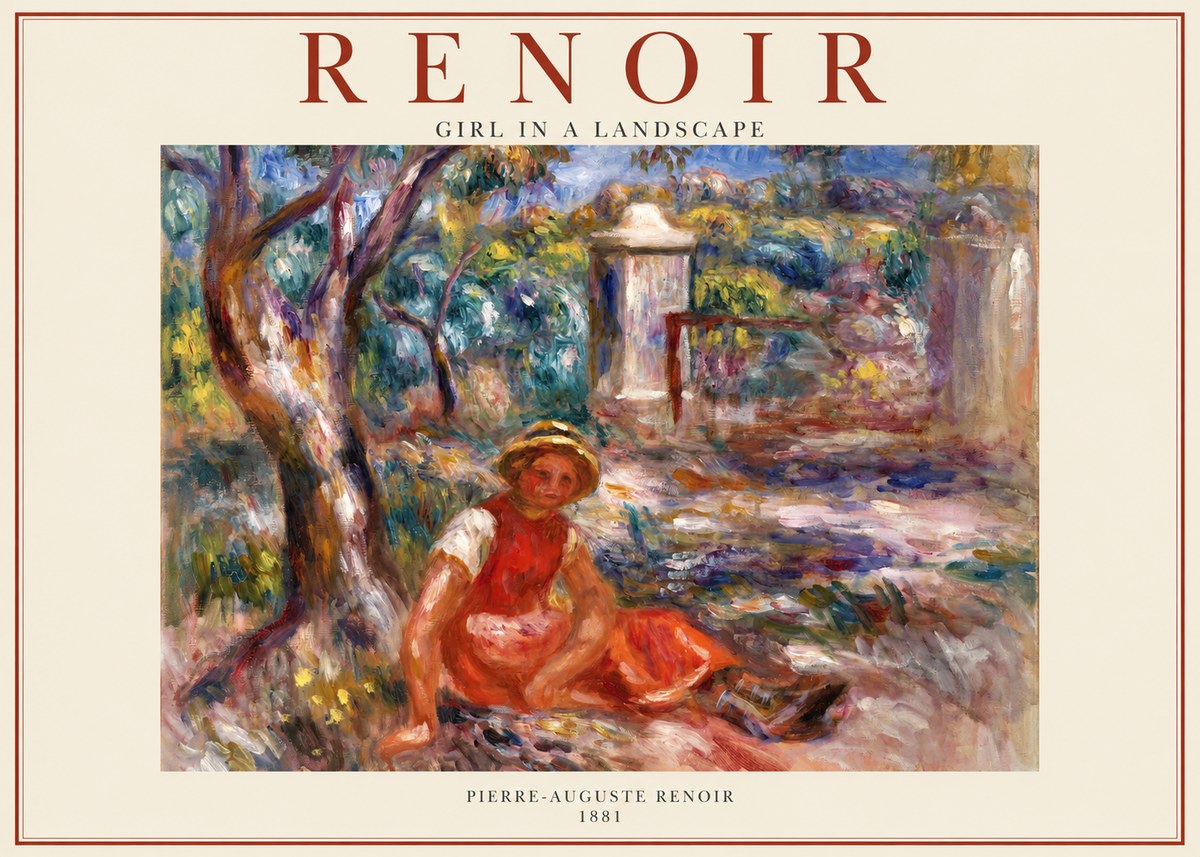 Renoir Girl in a Landscape No1 - Poster