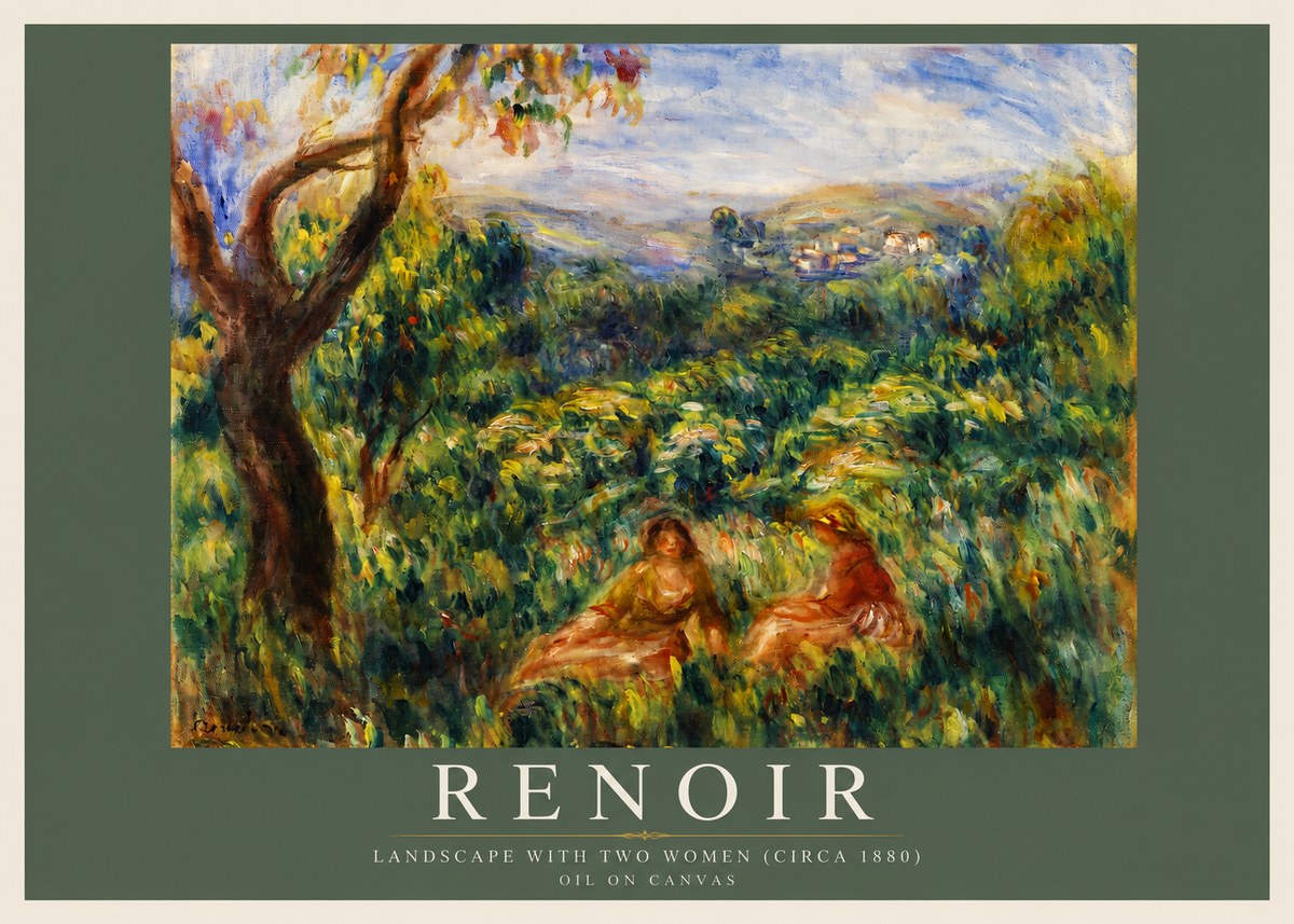 Renoir Landscape with Two Women (Circa 1880) No2 - Poster