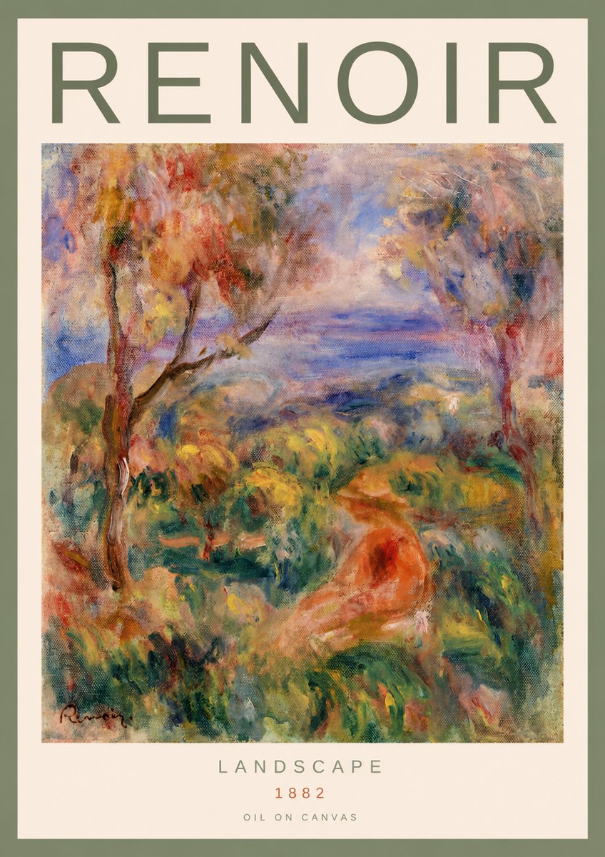 Renoir Landscape with Figure No2 - Poster