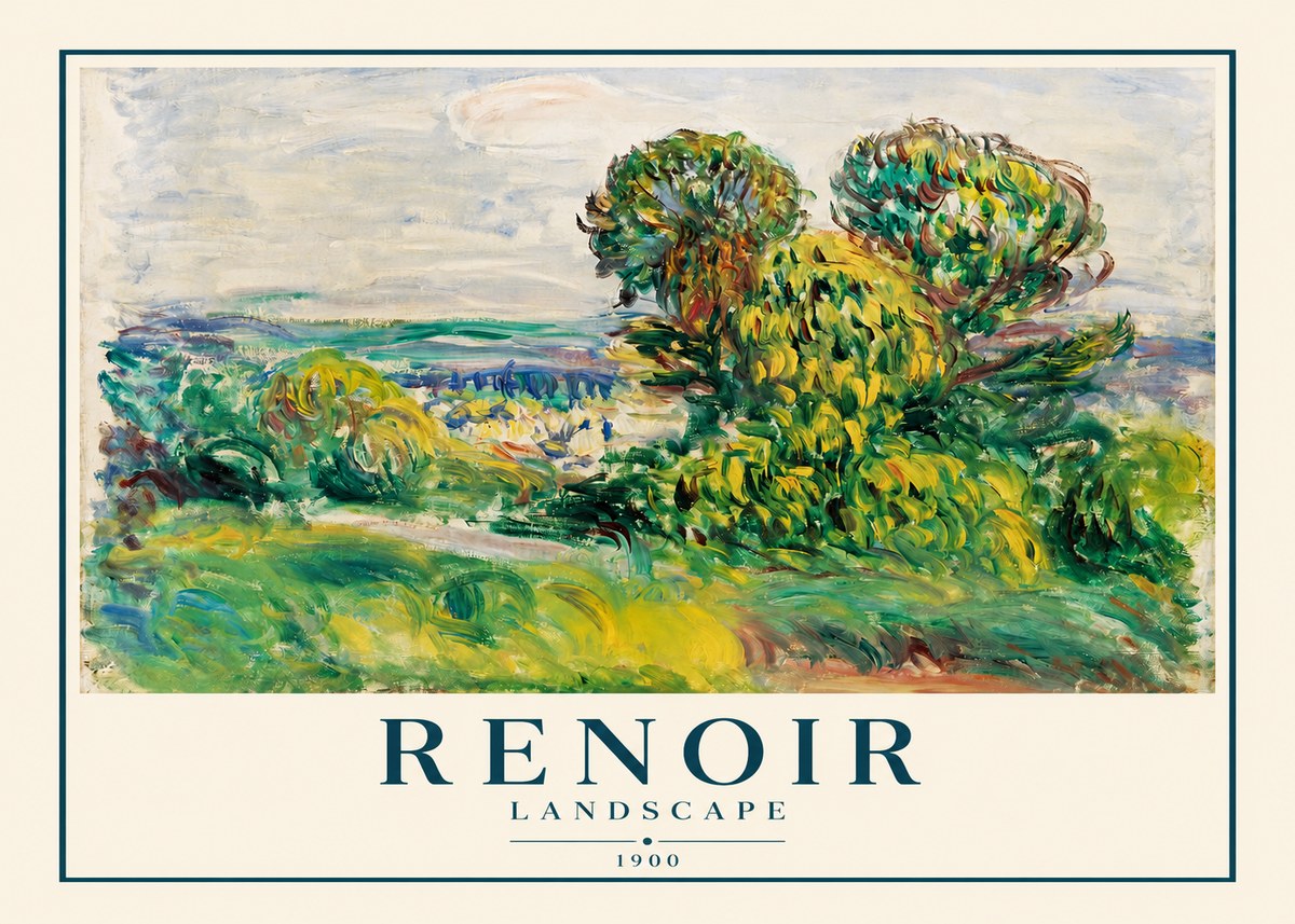 Renoir Landscape (Trees and Hills) No2 - Poster