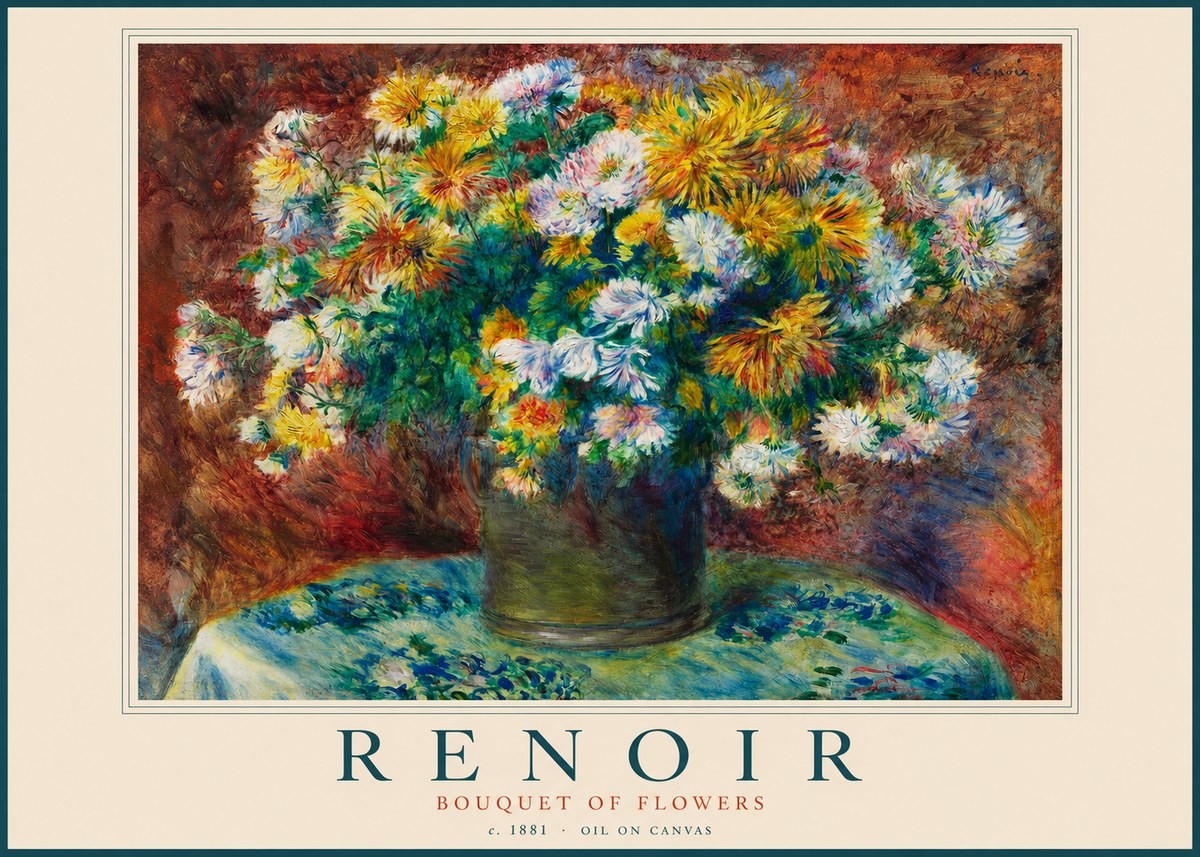 Renoir Bouquet of Flowers IV No2 - Poster